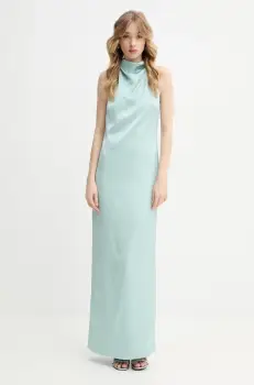 Rotate rochie culoarea turcoaz, maxi, drept, 113953305 imagine