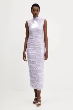 Rotate rochie culoarea violet, maxi, mulata, 1143541657 imagine