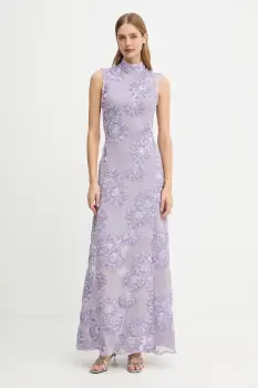 Rotate rochie culoarea violet, maxi, mulata, 1147971429 imagine