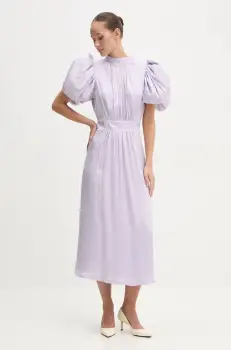 Rotate rochie culoarea violet, midi, evazati, 1125581813 imagine