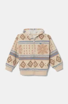 Roxy bluza copii FLY ON THE WALL culoarea bej, cu gluga, modelator, ERGFT03962 imagine