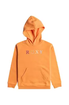 Roxy bluza copii WILDESTDREAMSHB OTLR culoarea portocaliu, cu gluga, cu imprimeu imagine