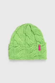Roxy caciula x Rowley culoarea verde, din tricot gros imagine