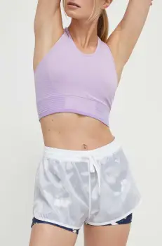 Roxy pantaloni scurti de alergare Pure Pursuit culoarea alb, modelator, medium waist, ERJNS03503 imagine