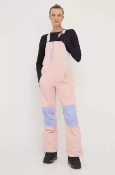 Roxy pantaloni snowboard Chloe Kim culoarea roz imagine
