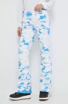 Roxy pantaloni x Chloe Kim culoarea alb imagine
