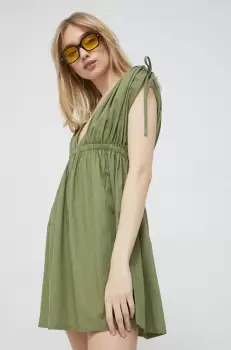 Roxy rochie culoarea verde, mini, evazati imagine