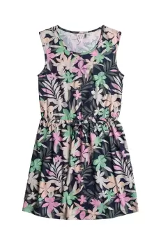 Roxy rochie din bumbac pentru copii SURFS UP RG culoarea albastru marin, mini, evazati imagine