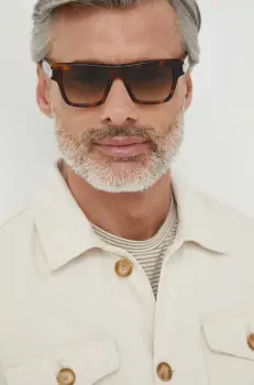 Saint Laurent ochelari de soare barbati, culoarea maro imagine