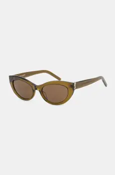 Saint Laurent ochelari de soare femei, culoarea maro imagine