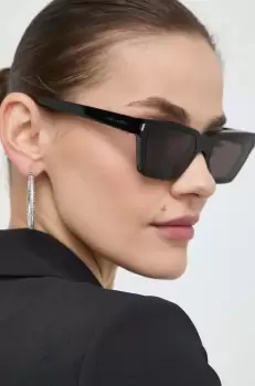 Saint Laurent ochelari de soare femei, culoarea negru imagine