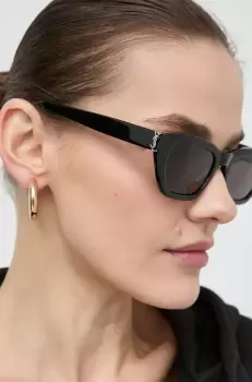 Saint Laurent ochelari de soare femei, culoarea negru imagine