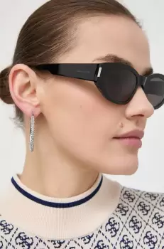 Saint Laurent ochelari de soare femei, culoarea negru imagine