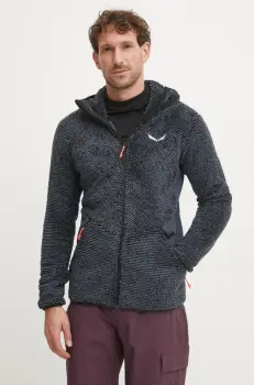Salewa hanorac Tognazza culoarea albastru marin, cu gluga, modelator, 00.0000027918 imagine