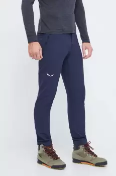 Salewa pantaloni de exterior Puez Dolomitic 2 barbati, culoarea albastru marin imagine