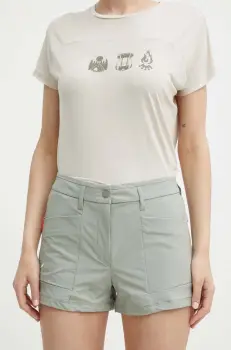 Salewa pantaloni scurti outdoor Puez culoarea gri, neted, medium waist, 00-0000028315 imagine