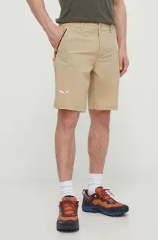 Salewa pantaloni scurti outdoor Puez Talveno culoarea bej, 00-0000028884 imagine