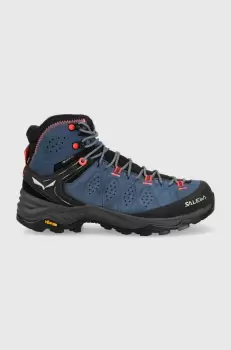 Salewa pantofi Alp Trainer 2 Mid GTX femei, culoarea albastru marin imagine