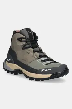 Salewa pantofi Puez Leather Mid PTX femei, culoarea verde, 00.0000061460 imagine