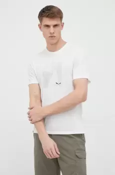 Salewa tricou sport Pure Building Dry culoarea alb, cu imprimeu imagine