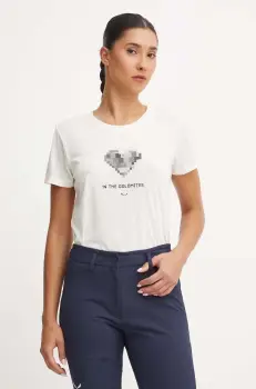 Salewa tricou sport Pure Heart culoarea bej, 00.0000028638 imagine