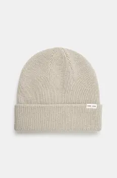 Samsoe Samsoe caciula de lana culoarea bej, de lana, din tricot gros imagine