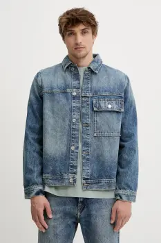 Samsoe Samsoe geaca jeans SAWESLEY de tranzitie, M25100082 imagine