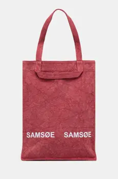 Samsoe Samsoe geanta de bumbac SALUCCA culoarea roz, U24300002 imagine