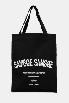 Samsoe Samsoe geanta din bumbac SAPRINT culoarea negru, U25200001 imagine