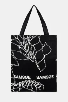 Samsoe Samsoe geanta din bumbac SAPRINT culoarea negru, U25200001 imagine