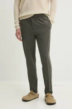 Samsoe Samsoe pantaloni barbati, culoarea verde, mulata imagine