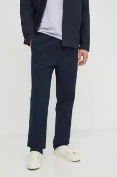 Samsoe Samsoe pantaloni de bumbac culoarea negru, drept imagine