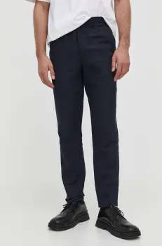 Samsoe Samsoe pantaloni din in culoarea bej, mulata imagine