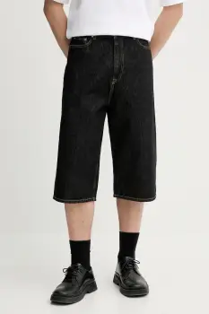 Samsoe Samsoe pantaloni scurti jeans SAROGER culoarea gri, M25200009 imagine