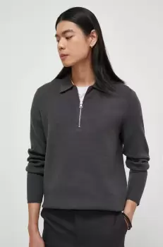 Samsoe Samsoe pulover barbati, culoarea gri, light imagine