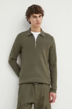 Samsoe Samsoe pulover barbati, culoarea verde imagine