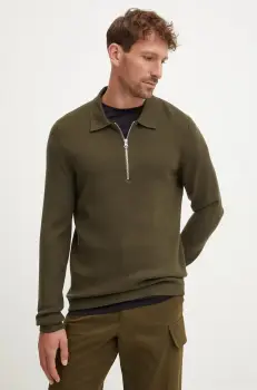 Samsoe Samsoe pulover barbati, culoarea verde imagine