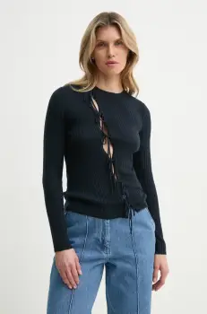 Samsoe Samsoe pulover de lana SALORI femei, culoarea bleumarin, light, F25100077 imagine