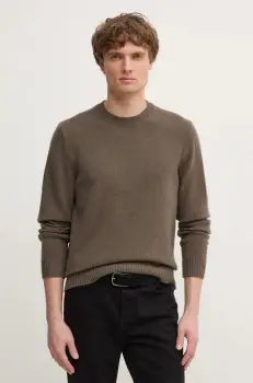 Samsoe Samsoe pulover de lana SYLLI barbati, culoarea verde, M20500076 imagine