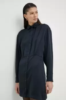 Samsoe Samsoe rochie Culoarea albastru marin, mini, drept imagine