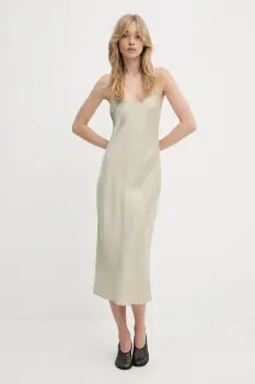 Samsoe Samsoe rochie culoarea negru, midi, drept imagine