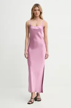 Samsoe Samsoe rochie culoarea roz, maxi, drept imagine