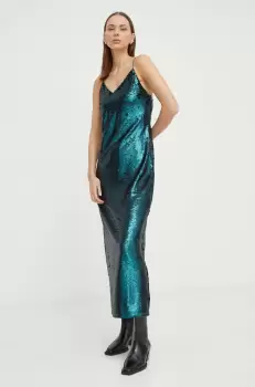 Samsoe Samsoe rochie culoarea verde, maxi, mulata imagine