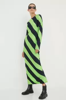 Samsoe Samsoe rochie culoarea verde, maxi, mulata imagine