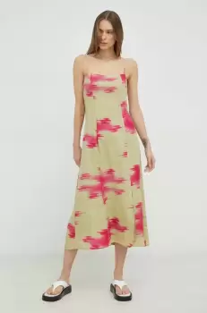 Samsoe Samsoe rochie culoarea verde, midi, drept imagine