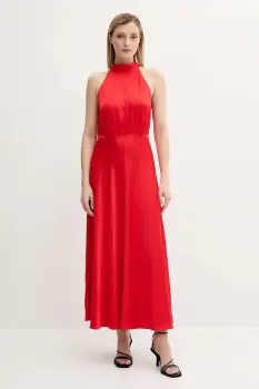 Samsoe Samsoe rochie Rheo culoarea verde, maxi, evazati, F20500071 imagine