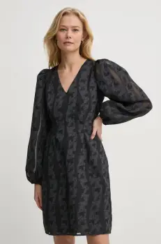 Samsoe Samsoe rochie SAANAI culoarea albastru marin, mini, drept, F24400156 imagine