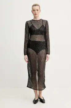 Samsoe Samsoe rochie SAMADDA culoarea negru, maxi, mulata, F25100085 imagine