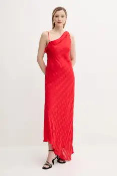 Samsoe Samsoe rochie SAMARINA culoarea rosu, maxi, drept, F25200095 imagine