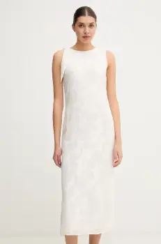 Samsoe Samsoe rochie SAMELLYS culoarea alb, maxi, drept, F25100087 imagine